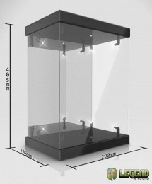 MasterLightHouseAcrylicDisplayCasewithLightingfor16ActionFiguresblack