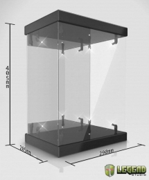 MasterLightHouseAcrylicDisplayCasewithLightingfor16ActionFiguresblack