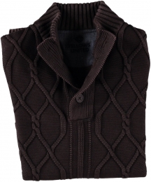 FellowsUnitedFellowsUnitedPulloverButtonsOverdyeBrownM