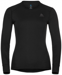 OdloWomensBLTopCrewNeckLSActiveWarm