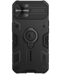 HoesjegeschiktvoorAppleiPhone13ProMax-CamShieldArmorCase-MetCameraCover-Zwart