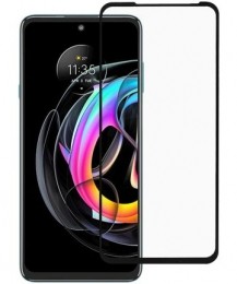 ScreenprotectorgeschiktvoorMotorolaEdge20Lite-FullCoverScreenprotector-Zwart