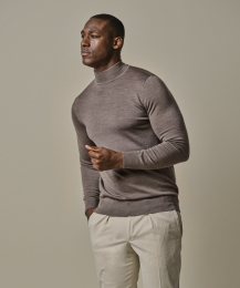 ProfuomoPULLOVERMOCKNECKTAUPE2XL