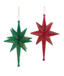 Plasticredgreen3dstarOrnamentkerstbal63inchkerstbalKurtSAdler-Kurtsadler