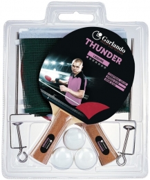 GarlandoThunderPlusTafeltennisSet-2Batsen3Pingpongballen-NetenPalen