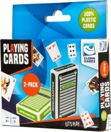 ClownSpeelkaarten100plastic2stuks