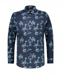 DstrezzedOverhemdSlimFitPrintNavyS