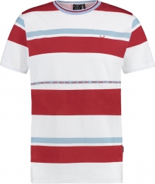 KultivateT-shirtRondeHalsStreepWitRoodBlauwS