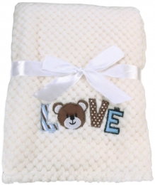 CangarooWitFreyaBeertje75x105cmWiegdeken