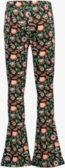 TwoDaymeisjesflaredbroekzwartmetprint