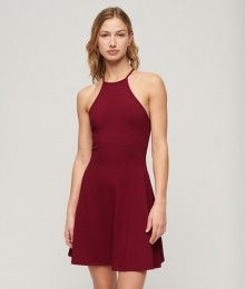 FitampFlareMini-jurkvanJerseyRoodGrootte40