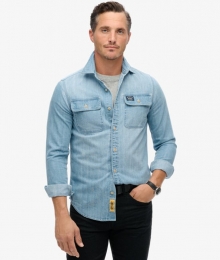 WorkwearOverhemdmetBorduurselBlauwGrootteL