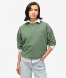 EssentialOverdyedSweatshirtmetLogoGroenGrootte36