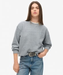 EssentialOverdyedSweatshirtmetLogoBlauwGrootte34