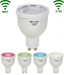 SlimmeGU10Ledspot-4WRGBWarmwitWiFiRFControlled