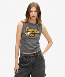 RetroSlim-fitBodywarmermetVersieringGrijsGrootte42