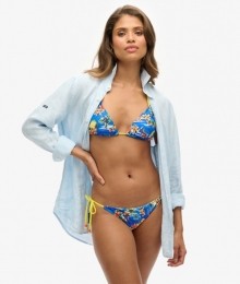 TriangelbikinitopmetKoordjesBlauwGrootte44
