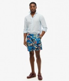 GerecycledeHawaaanseZwemshort-43cmBlauwGrootteS