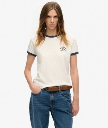 AthleticEssentialsBeachGraphicRingerT-shirtWitGrootte34