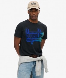 FlockedFadeT-shirtmetPrintZwartGrootteS
