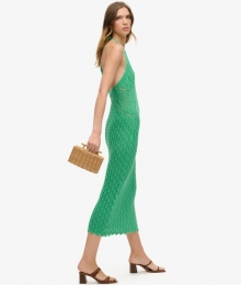 GehaakteMaxihalterjurkGroenGrootte42