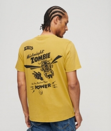 BlackoutRockT-shirtmetPrintGeelGrootteM