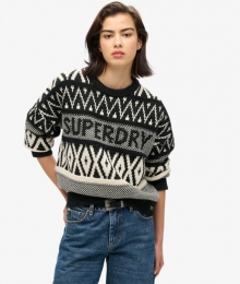 TruimetMerkpatroonenRondeHalsZwartGrootte40