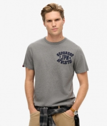 VintageAthleticKorteMouwT-shirtDonkergrijsGrootteXL