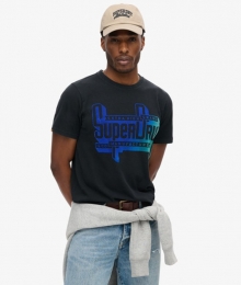 FlockedFadeT-shirtmetPrintZwartGrootteL