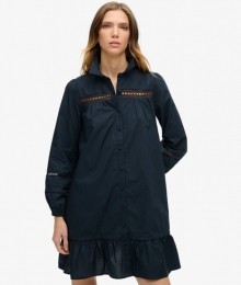 OverhemdjurkmetKantBlauwGrootte38