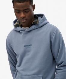 HoodiemetMicrologoBlueGrootteXL