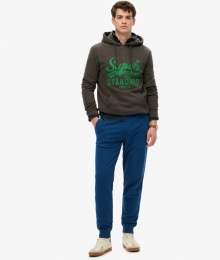 EssentialJoggingbroekmetLogoenLichtGeborsteldeVoeringBlauwGrootteXxl
