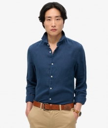 LinnenVakantie-overhemdmetLangeMouwenBlauwGrootteXxl