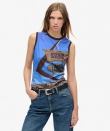 HemdtopjemetSubprintBlauwGrootte42