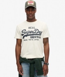 T-shirtmetVintageLogoCrmeGrootteS