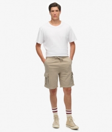 CargoshortmetContrasterendeStikselsBeigeGrootteL