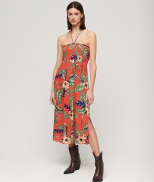 Midi-strandjurkmetSmokwerkRoodGrootte38