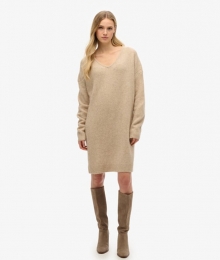 OversizedTrui-jurkmetV-halsBeigeGrootte42