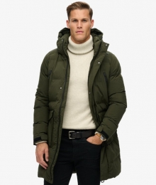 LangeGewatteerdejasmetCapuchonGroenGrootteM