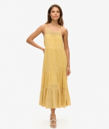 VintageCamiMaxi-jurkmetKantGeelGrootte36