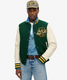 VarsityWollenBomberjackGroenGrootteXL