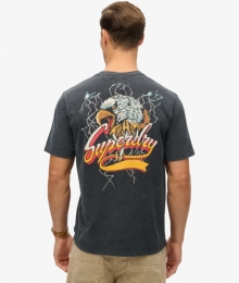 BikerRockT-shirtmetLossePasvormenGrafischePrintZwartGrootteXL