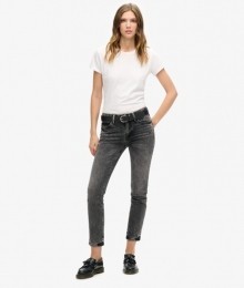 SlimfitJeansmetMiddelhogeTailleZwartGrootte2832