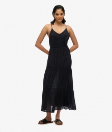 IbizaMaxi-jurkmetSpaghettibandjesBlackGrootte34