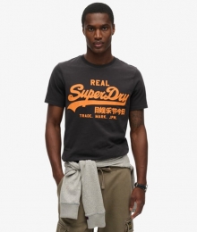 T-shirtmetNeonVintageLogoBruinGrootteL