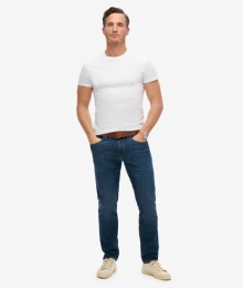 VintageSlimfitJeansvanBiologischKatoenmetRechtePijpenBlauwGrootte3032