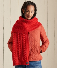 LuxeColsjaalmetKabelpatroonGrijsGrootte1SIZE