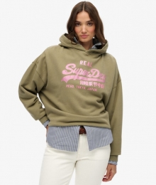 VintageLogoStrassHoodieGreenGrootte34