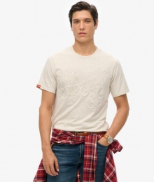 ArchiveT-shirtmetPrintenRelifopdrukCrmeGrootteM