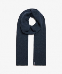 EssentialLogoGebreideSjaalBlauwGrootte1SIZE